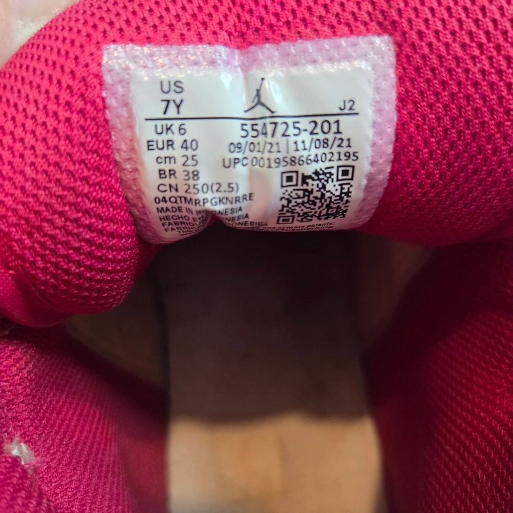 Nike Air Jordan 1 Mid GS Light Curry Ruby White 554725-201 Kids Size 7Y - Picture 7 of 8